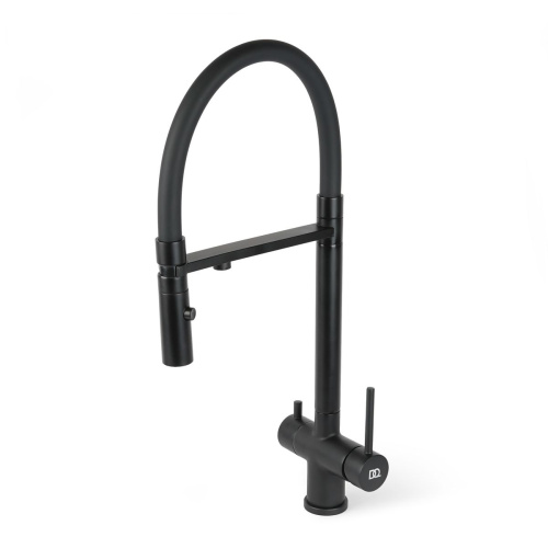 Смеситель для кухни DQ DA1462505 Black с подключением к фильтру питьевой воды, черный (10)
