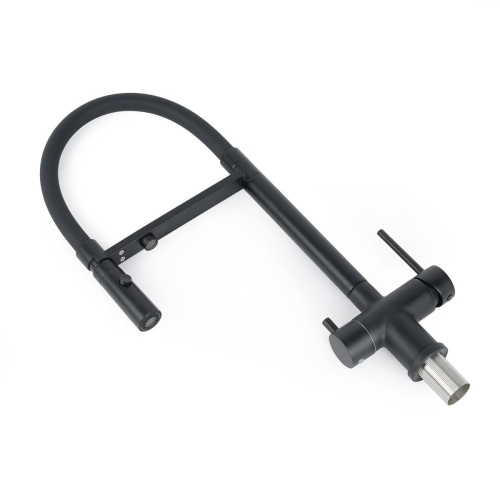 Смеситель для кухни DQ DA1462505 Black с подключением к фильтру питьевой воды, черный (10)