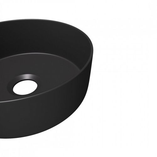 Раковина накладная Watersense Milana D31 W00171 310х310х110 мм черная матовая