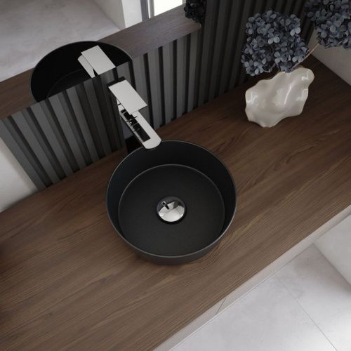 Раковина накладная Watersense Milana D31 W00171 310х310х110 мм черная матовая