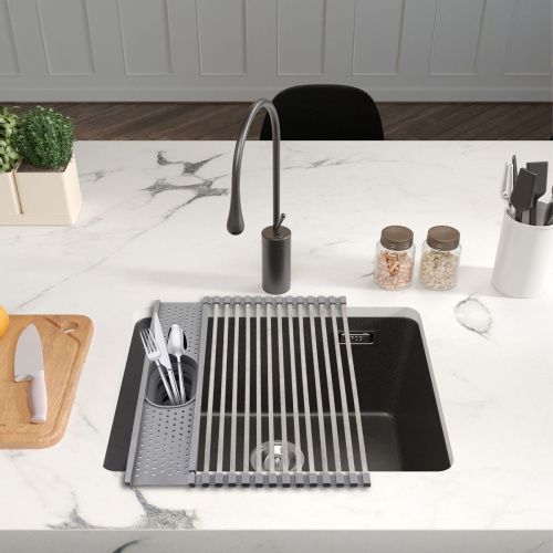 Сушилка ролл-мат с держателем для приборов Fmark FS-PJ-002, серый