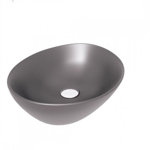 Раковина накладная Watersense Amelia 40 W00065 410х335х145 мм графит матовая