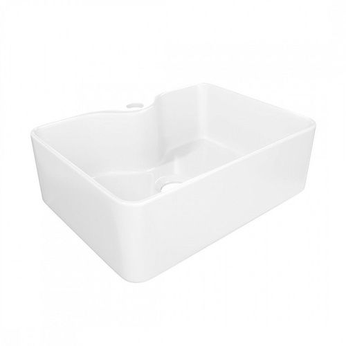 Раковина накладная Watersense Eva Mini 41 W00169 405х300х130 мм с полочкой под смеситель, белая