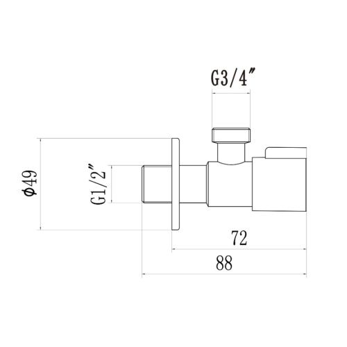 Угловой вентиль Fmark FS(006)10 холодная вода 3/4