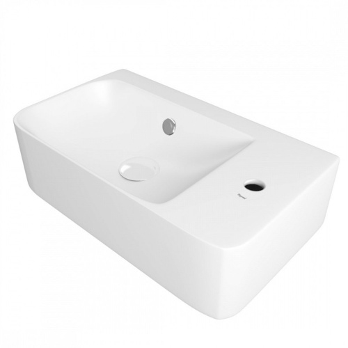 Раковина подвесная правая Watersense Mia 45 W00025 450х260х90 мм с полочкой под смеситель, белая