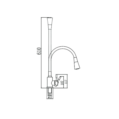Смеситель для кухни Savol S-3002QM серый (5)