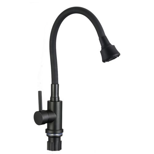 Смеситель для кухни Fmark FS8288H-01 с гибким изливом, черный (6)