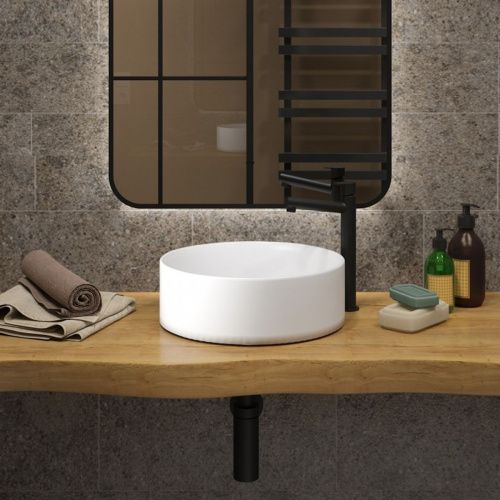 Раковина накладная Watersense Milana D35 W00008 355х355х120 мм белая