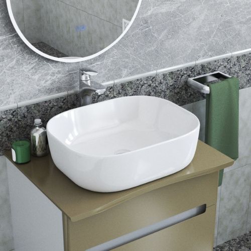 Раковина накладная Watersense Rita 50 W00016 490х395х150 мм белая