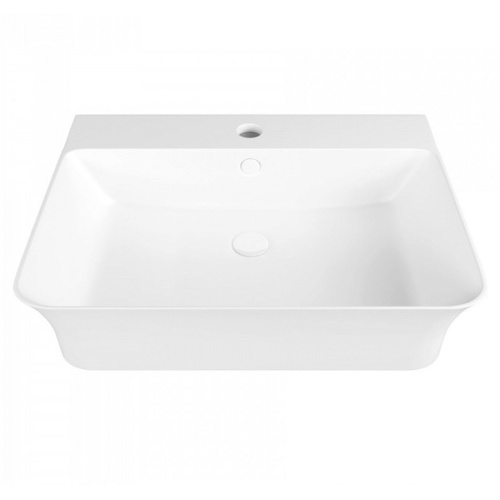 Раковина накладная Watersense Alina 55 W00775 555х410х140 мм с полочкой под смеситель, белая