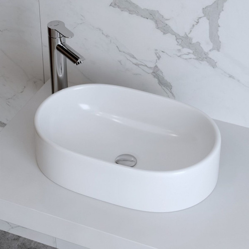 Раковина накладная Watersense Camila 52 W00013 520х330х130 мм белая