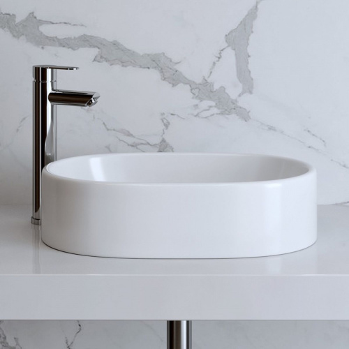 Раковина накладная Watersense Camila 52 W00013 520х330х130 мм белая