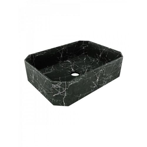 Раковина накладная Watersense Paula 50 W0075 500х370х135 мм черный мрамор