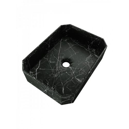 Раковина накладная Watersense Paula 50 W0075 500х370х135 мм черный мрамор