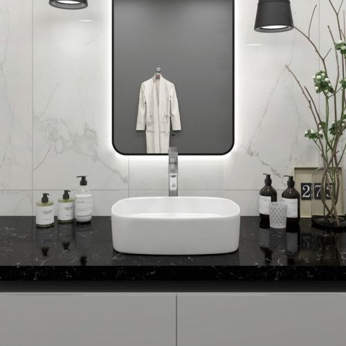 Раковина накладная Watersense Rita 51 W00022 505х375х135 мм белая