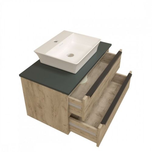 Раковина накладная Watersense Eva 49 W00019 485х410х125 мм с полочкой под смеситель, белая