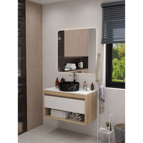 Раковина накладная Watersense Paula D37 W00772 370х370х130 мм мрамор черный матовый