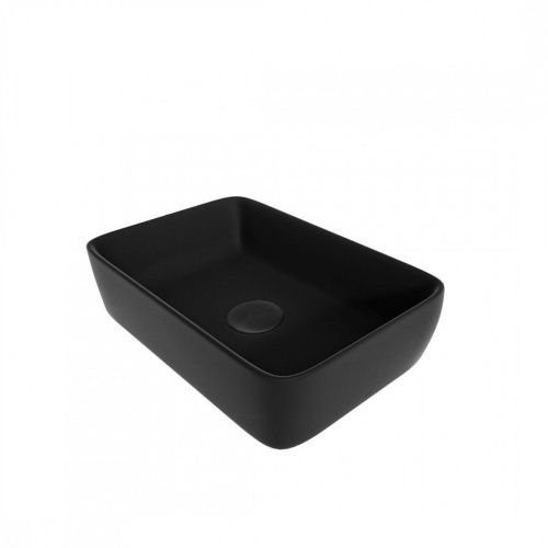 Раковина накладная Watersense Eva 50 W00043 475х370х140 мм черная матовая