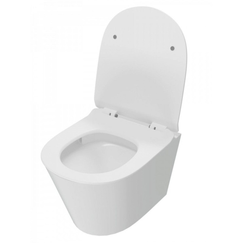 Унитаз подвесной безободковый торнадо Watersense Rita Pro Vortex W00751 52х32х35,5 см микролифт