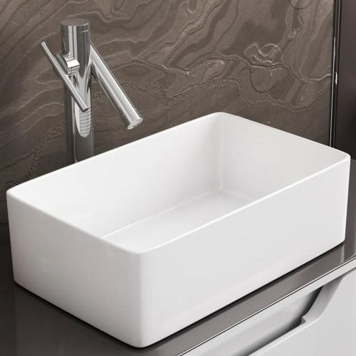 Раковина накладная Watersense Eva Mini 38 W00010 380х240х120 мм белая