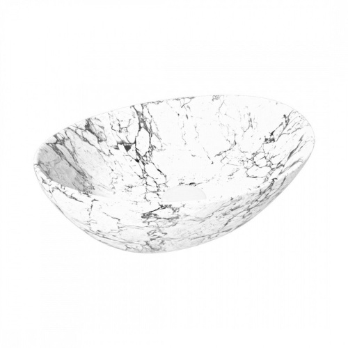 Раковина накладная Watersense Amelia 40 W00067 410х335х145 мм белый мрамор