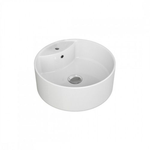 Раковина накладная Watersense Milana S D40 W00007 400х400х145 мм с полочкой под смеситель, белая