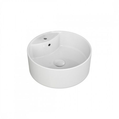 Раковина накладная Watersense Milana S D40 W00007 400х400х145 мм с полочкой под смеситель, белая