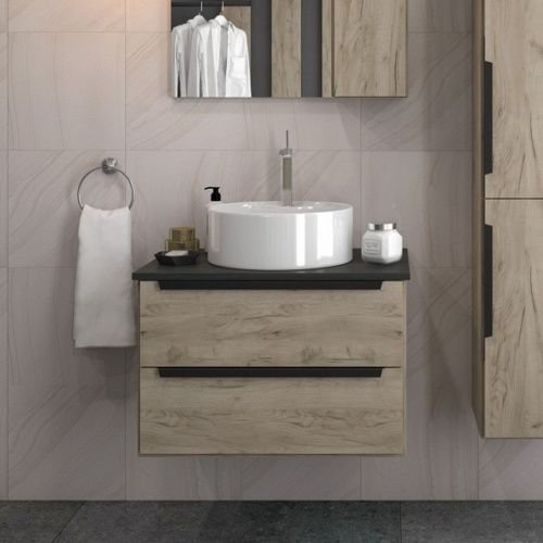 Раковина накладная Watersense Milana S D40 W00007 400х400х145 мм с полочкой под смеситель, белая