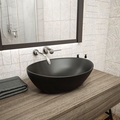 Раковина накладная Watersense Amelia 40 W00066 410х335х145 мм черная матовая