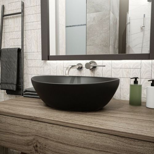 Раковина накладная Watersense Amelia 40 W00066 410х335х145 мм черная матовая