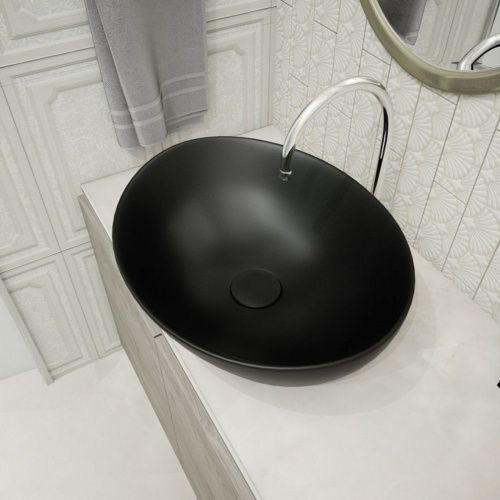 Раковина накладная Watersense Amelia 40 W00066 410х335х145 мм черная матовая