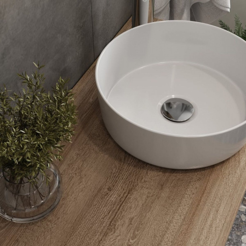 Раковина накладная Watersense Milana D31 W00166 310х310х110 мм белая