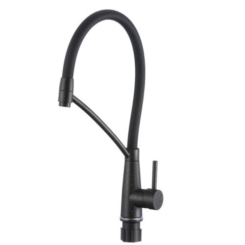 Смеситель для кухни Fmark FS8255-H с гибким изливом, черный (6)