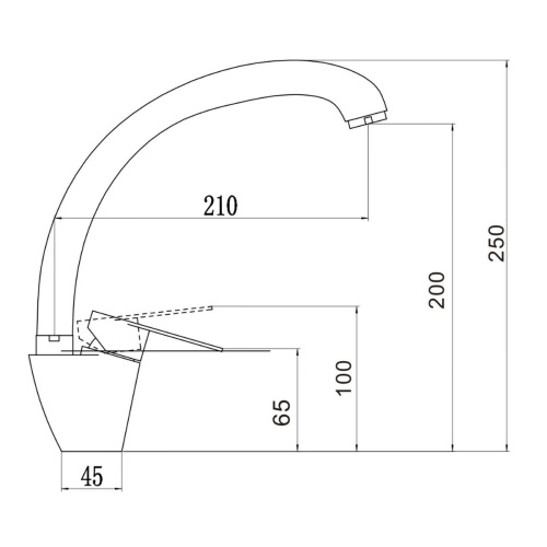 Смеситель для кухни Fmark FS8234H черный (10)