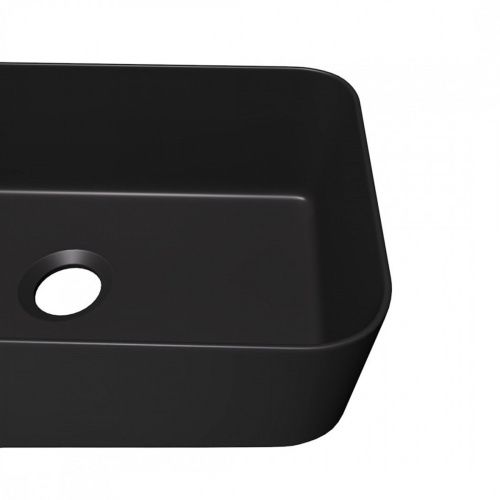 Раковина накладная Watersense Eva Mini 48 W00172 480х295х135 мм черная матовая