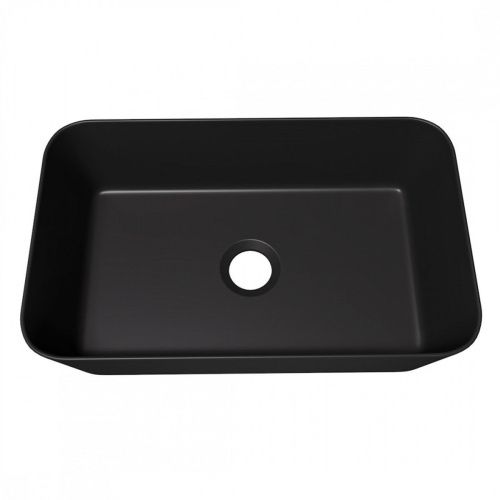 Раковина накладная Watersense Eva Mini 48 W00172 480х295х135 мм черная матовая