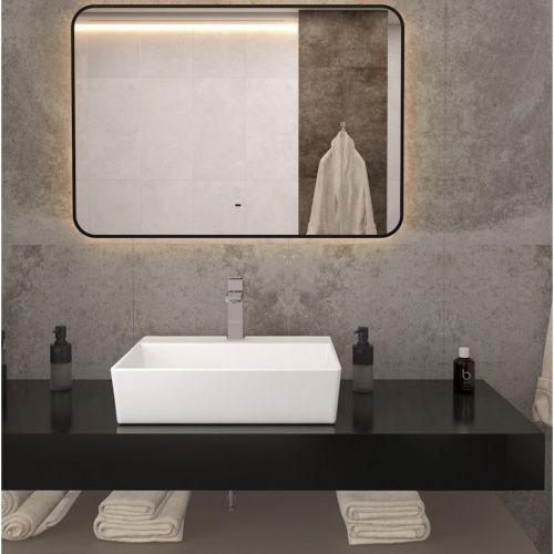 Раковина накладная Watersense Alina 56 W00020 565х425х140 мм с полочкой под смеситель, белая
