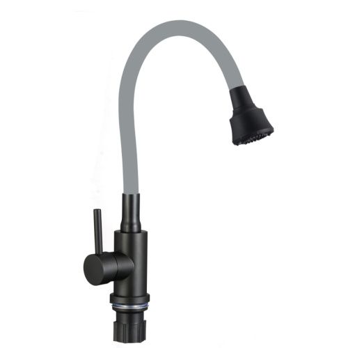 Смеситель для кухни Fmark FS8288H-04 с гибким изливом, серый (6)