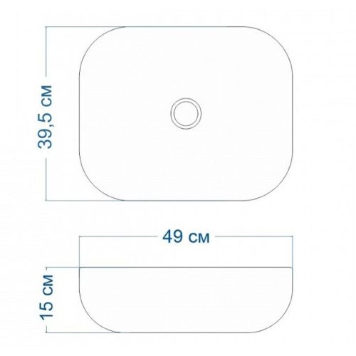 Раковина накладная Watersense Rita 50 W00057 490х395х150 мм черный мрамор