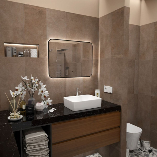 Раковина накладная Watersense Eva S 48 W00002 480х370х130 мм с полочкой под смеситель, белая