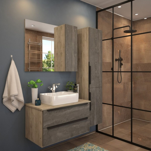 Раковина накладная Watersense Eva S 48 W00002 480х370х130 мм с полочкой под смеситель, белая