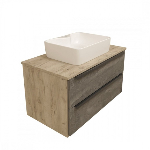 Раковина накладная Watersense Eva S 48 W00002 480х370х130 мм с полочкой под смеситель, белая