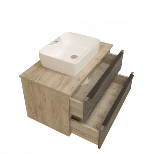 Раковина накладная Watersense Eva S 48 W00002 480х370х130 мм с полочкой под смеситель, белая