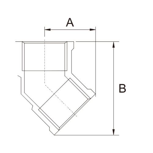Уголок соединительный 45° 1/2