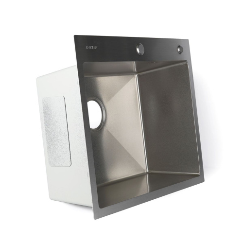 Мойка для кухни врезная G.lauf GL-6050 хром из нержавеющей стали, 60*50 см без сифона