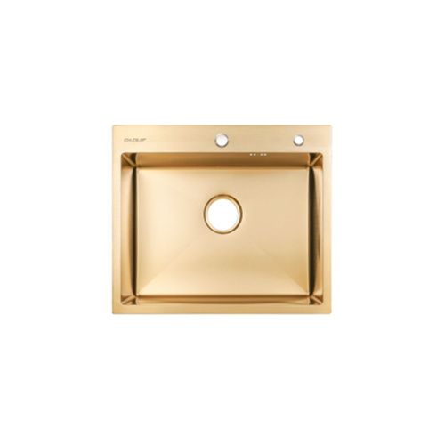 Мойка для кухни врезная G.lauf GL-6050KG золотая из нержавеющей стали, 60*50 см без сифона