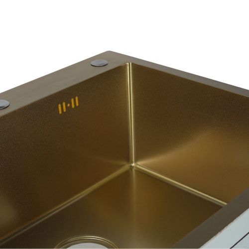 Мойка для кухни врезная G.lauf GL-6050KG золотая из нержавеющей стали, 60*50 см без сифона