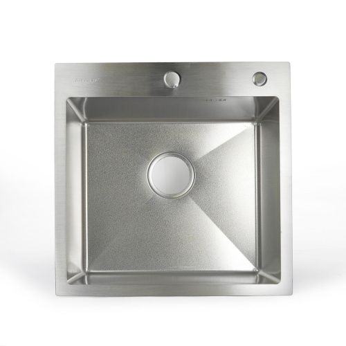 Мойка для кухни врезная G.lauf GL-5050 хром из нержавеющей стали, 50*50 см без сифона