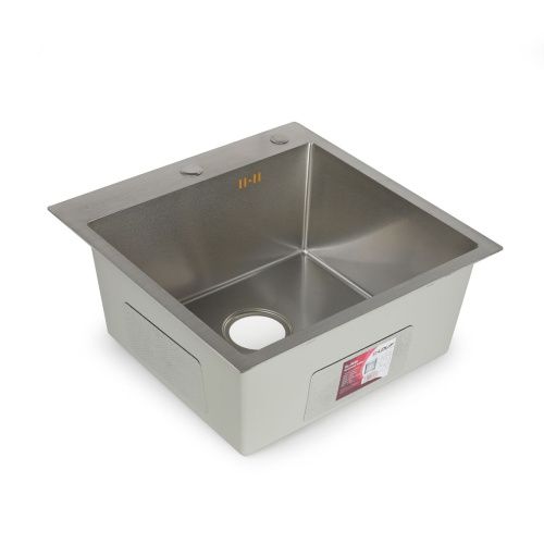 Мойка для кухни врезная G.lauf GL-5050 хром из нержавеющей стали, 50*50 см без сифона