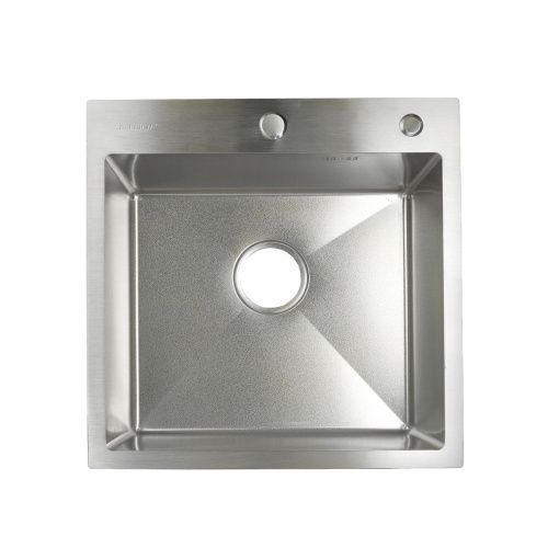 Мойка для кухни врезная G.lauf GL-5050 хром из нержавеющей стали, 50*50 см без сифона